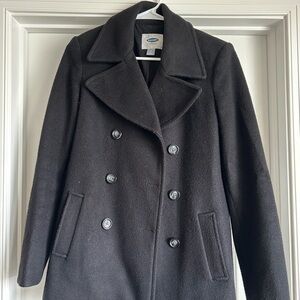 Women's Black Peacoat